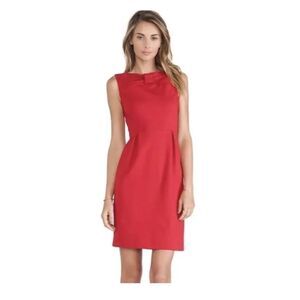 Kate‎ Spade Sheath Dress Womens Red Sleeveless Bow Neckline Dress Size 14 NWT